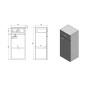 Aqualine Zoja - Armoire basse Keramia Fresh, 350x780x290 mm, blanc 51250