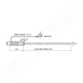Zehnder Accessoires - Barre chauffante électrique DBM, 900 W, blanc 857501