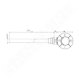 Aqualine Tiges de chauffage - Tige de chauffage électrique avec thermostat, câble direct, 300W, chrome LT67443