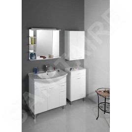 Aqualine Zoja - Armoire inférieure avec panier 500x780x290 mm, blanc 51310