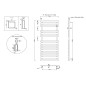 Sapho Truva - Corps de chauffe 500x1200 mm, 400 W, inox brossé NR312