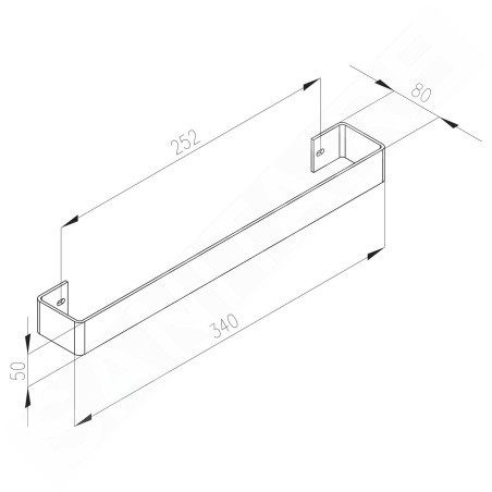 Sapho Colonna - Porte-serviettes, longueur 340 mm, inox poli IRPA10