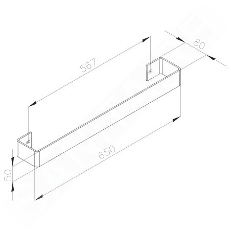 Sapho Magnifica - Porte-serviettes 650x1430 mm, inox brillant IRPA17