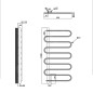 Sapho Singl - Corps de chauffe 500x1000 mm, 210 W, chrome 1801-14