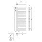 Sapho Dorlion - Corps de chauffe 500x1200 mm, blanc 1130-51