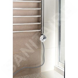 Aqualine Tiges de chauffage - Tige de chauffage électrique avec thermostat, câble direct, chrome LT67444