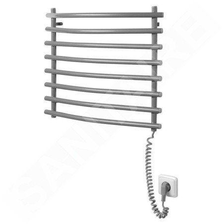 Aqualine Chauffage - Porte-serviettes électrique, 570x465 mm, gris aluminium/métallique SU210A