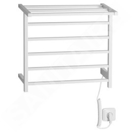 Sapho Chauffage - Séchoir électrique de serviettes Elzor 500x470 mm, 60 W, blanc mat EB500