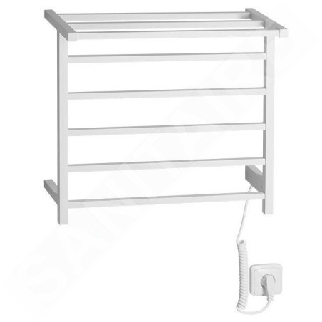 Sapho Chauffage - Séchoir électrique de serviettes Elzor 500x470 mm, 60 W, blanc mat EB500