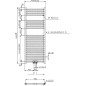 Novaservis Radiateurs - Elément chauffant droit 450 mm, chromé 450/1200/RS,0