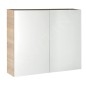 Aqualine Vega - Armoire de toilette, 800x700x180 mm, chêne platine VG880