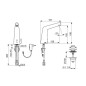 Hansa Designo - Mitigeur de lavabo électronique, alimentation réseau, Bluetooth, chrome 51792221