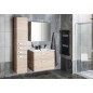 Aqualine Vega - Armoire de toilette, 800x700x180 mm, chêne platine VG880