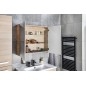 Aqualine Vega - Armoire de toilette, 800x700x180 mm, chêne platine VG880