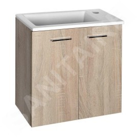 Aqualine Keramia Fresh - Meuble lavabo 490x500x245 mm, chêne platine 51047DP