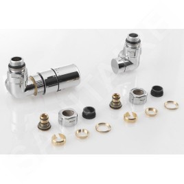 Sapho Corner - Jeu de raccordement thermostatique triaxial, version gauche, chrome CP1011LS