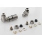 Sapho Corner - Jeu de raccordement thermostatique, version gauche, inox brossé CP1511LS