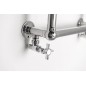 Sapho Star - Kit de raccordement de robinets, d'angle, manuel, chrome CP5020S