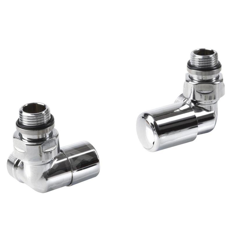 Aqualine First - Jeu de vannes de raccordement d'angle, version droite, chrome CP920S