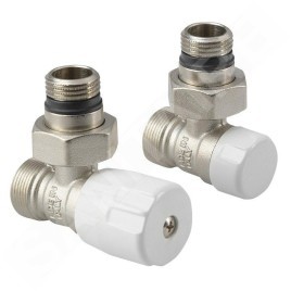 Aqualine Accessoires - Kit de raccordement ECO corner, nickel/blanc CP9810S