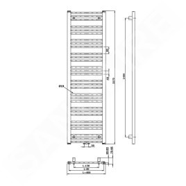 Bruckner Albrecht - Sèche-serviette 400x1570 mm, 547 W, noir 600.113.6