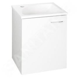 Aqualine Zoja - Meuble lavabo 400x500x320 mm, 1 porte, blanc 51048A
