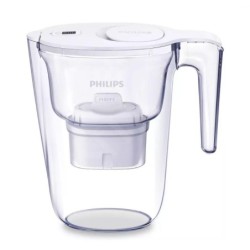 Philips Carafes filtrantes - Carafe filtrante Micro X-Clean Softening+, capacité de 2.6 l, avec minuterie, blanc AWP2933WHT/58