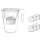 Philips Carafes filtrantes - Carafe filtrante Micro X-Clean Softening+, capacité de 2.6 l, avec minuterie, 6 filtres, blanc