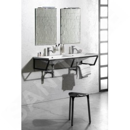 Sapho Ska - Support pour lavabo, 1200 mm, noir mat SKA204