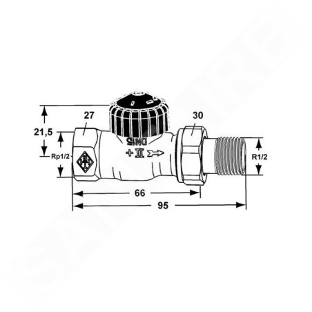 IMI Heimeier Chauffage - Vanne de radiateur, directe 3712-02.000