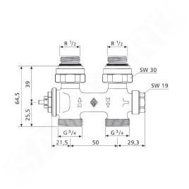 IMI Heimeier Chauffage - Vanne de radiateur, directe 3850-02.000