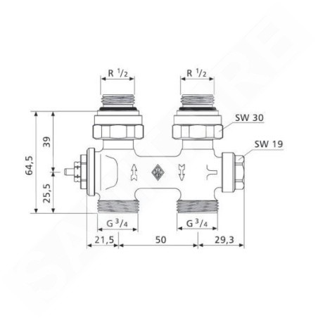 IMI Heimeier Chauffage - Vanne de radiateur, directe 3850-02.000