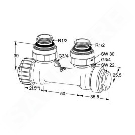 IMI Heimeier Chauffage - Vanne de radiateur, d'angle 3851-02.000