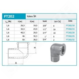 Novaservis Matériel de plomberie - Coude SM 1/2" FT202/15