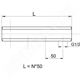 Novaservis Matériel de plomberie - Corps de collecteur simple face G1" 5 circuits 457/5Y