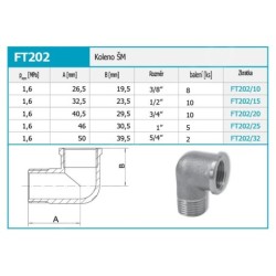 Novaservis Matériel de plomberie - Coude SM 3/4" FT202/20