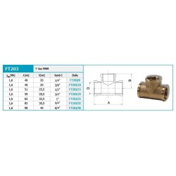 Novaservis Matériel de plomberie - Pièce en T MMM 3/4" FT203/20