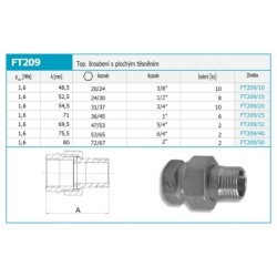 Novaservis Matériel de plomberie - Raccord de chauffage 1/2" FT209/15