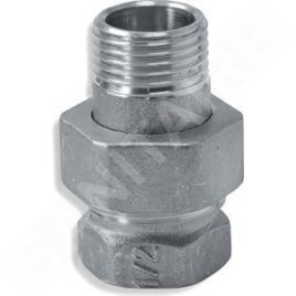 Novaservis Matériel de plomberie - Raccord de chauffage avec joint plat, nickelé 1". FT211/25