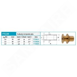 Novaservis Matériel de plomberie - Extension au noyau résidentiel 1/2" x 3/4" FT220/20