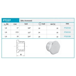 Novaservis Matériel de plomberie - Bouchon chromé 1/2" FT227/15
