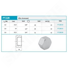 Novaservis Matériel de plomberie - 3/4" capuchon chromé FT228/20