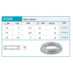 Novaservis Matériel de plomberie - Ecrou avec bride 3/4" FT230/20