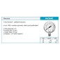 Novaservis Matériel de plomberie - Manomètre 63 mm 1/4" radial, 0-4 bar M6304R