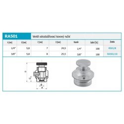 Novaservis Matériel de plomberie - Soupape de purge d'air 3/8", métal manuel RA501/10