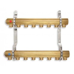 Novaservis Matériel de plomberie - Collecteur avec vis unilatérale G1", 4 circuits RPN04