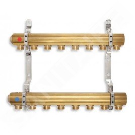 Novaservis Matériel de plomberie - Collecteur avec vis unilatérale G1", 6 circuits RPN06