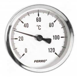 Novaservis Matériel de plomberie - Thermomètre 80 mm, 1/2", axial T80120A
