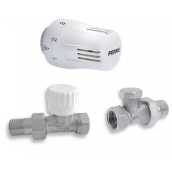 Novaservis Matériel de plomberie - Set pour radiateurs avec thermostat 1/2", droit ZTM1