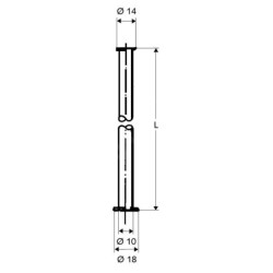 Schell Tuyaux en cuivre - Tube en cuivre de 10 mm de diamètre, chrome 500030699
